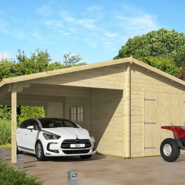 Garage-carport Berggren | 58 mm | vuren onbehandeld 2