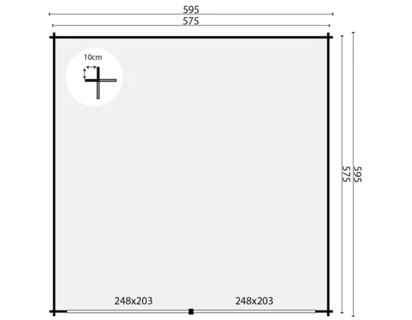 Garage-kapschuur Nysse | 70 mm | vuren onbehandeld 4