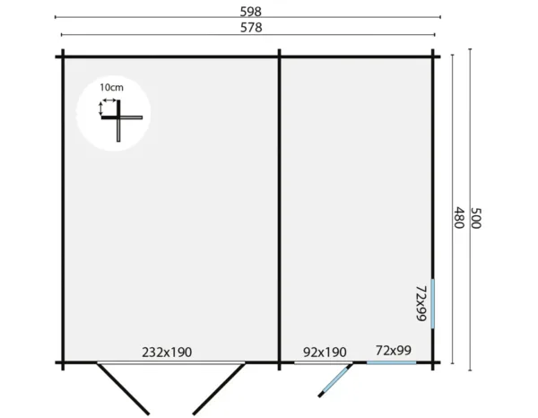 Garage Moa | 44 mm | vuren onbehandeld 3