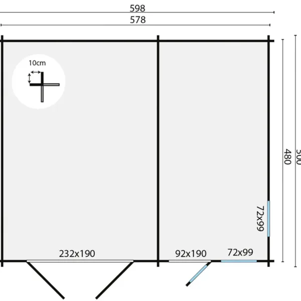 Garage Moa | 44 mm | vuren onbehandeld 3