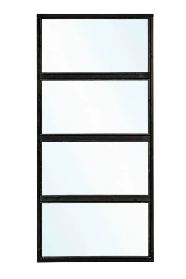 Glaswand modern zwart dubbel Wandmodule B99 x H224 cm 1