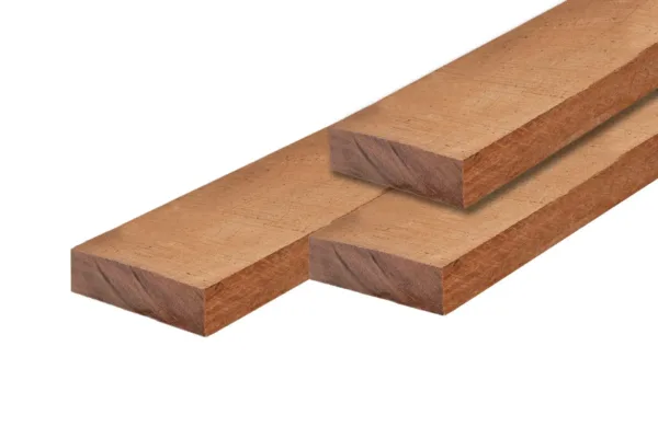 Hardhout bestekhout 5,0 x 10,0 x 250 cm fijn bezaagd - duurzaamheidsklasse 1 1