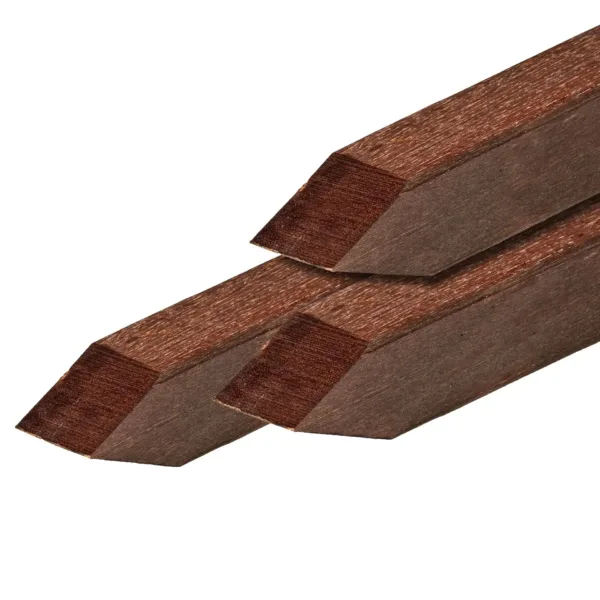 Hardhout paal 6,5 x 6,5 x 250 cm glad geschaafd, gepunt - duurzaamheidsklasse 1 1