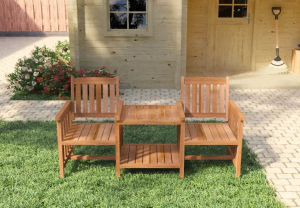 Hardhouten loveseat Standaard 2