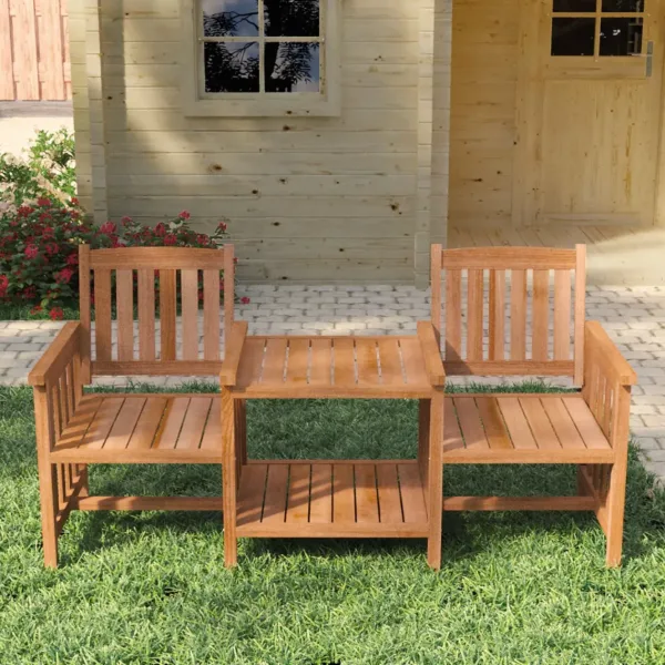 Hardhouten loveseat Standaard 2