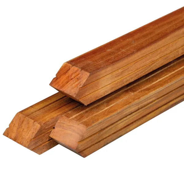 Hardhouten paal geschaafd 4rh met punt 8,5 x 8,5 x 135 cm 1