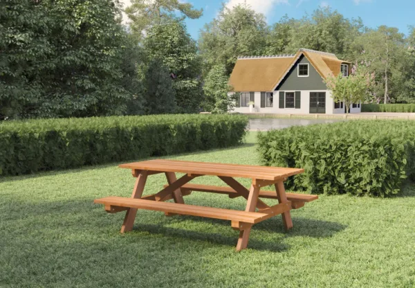 Hardhouten picknicktafel Business 1