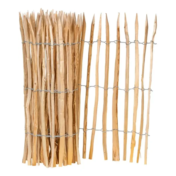 Hazelaarrol, 3 draden, latafstand 4 tot 5 cm L460 x H100 cm 1