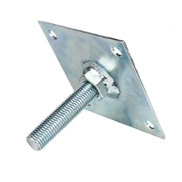 Hoogteverstelling verzinkt M16 10 x 10 cm plaat 1