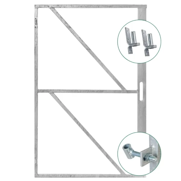 IJzeren deurframe met slotkastuitsparing 155x100cm 1