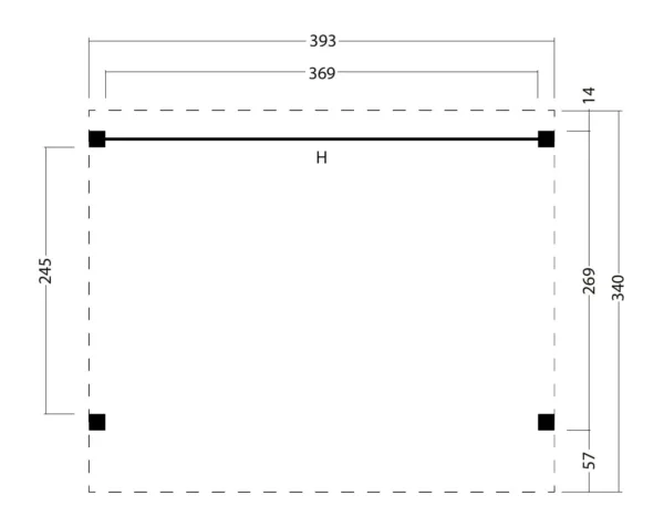 Kapschuur Economy basispakket Red Class Wood 400 x 300 cm 3