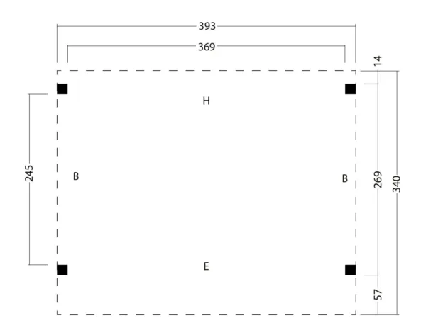Kapschuur Economy basispakket Red Class Wood 400 x 300 cm 4