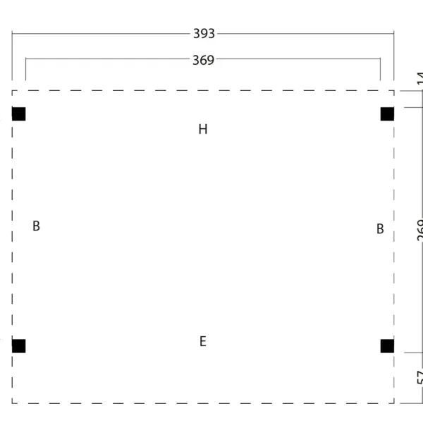 Kapschuur Economy basispakket Red Class Wood 400 x 300 cm 4