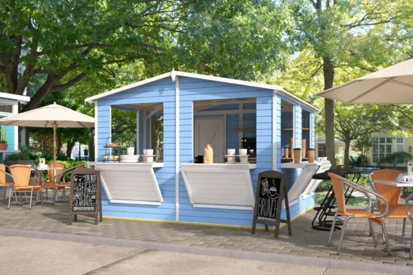 Kiosk Moose | 16mm | vuren onbehandeld | 300 x 300 cm | incl. vloer 2