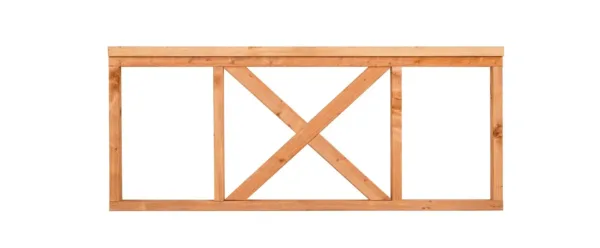 Kruishekwerk Red Class Wood inclusief afdeklat 200 x 75 cm 1