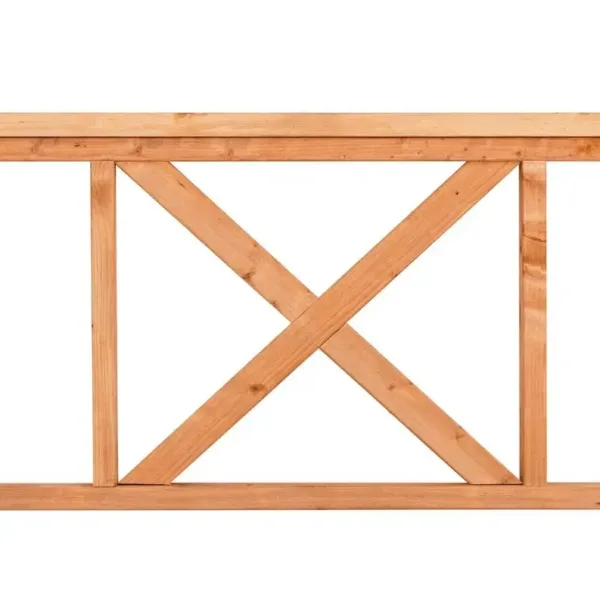 Kruishekwerk Red Class Wood inclusief afdeklat 200 x 75 cm 1