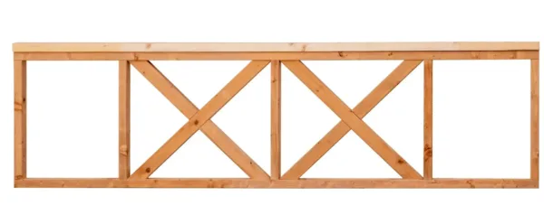 Kruishekwerk Red Class Wood inclusief afdeklat 300 x 75 cm 1