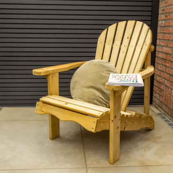 Loungestoel Miami vuren gedroogd, groen geïmpregneerd 1