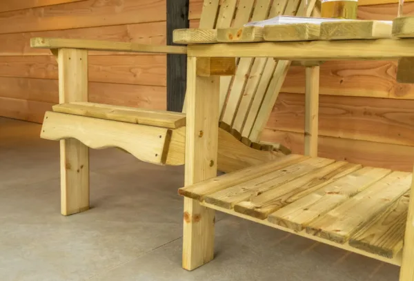 Loveseat Parijs vuren gedroogd, groen geïmpregneerd 2