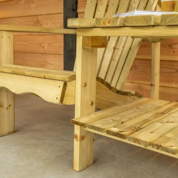 Loveseat Parijs vuren gedroogd, groen geïmpregneerd 2