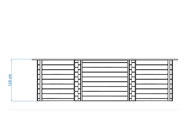 Luxe houten zwembad Cabana Beach 434 x 401 x 116 cm 1