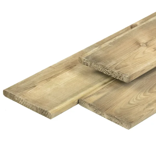 Midden-Europees grenen tuinplank, groen geïmpregneerd, gedroogd, geschaafd 4rh 1,7 x 14,0 x 300 cm 1
