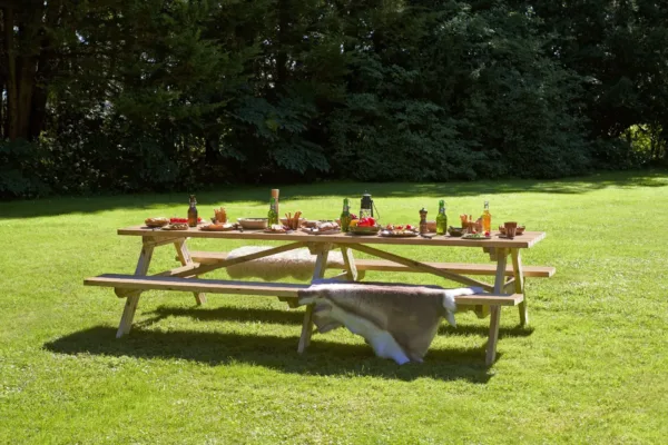 Picknicktafel Superieur 300 cm vuren gedroogd, groen geïmpregneerd 2