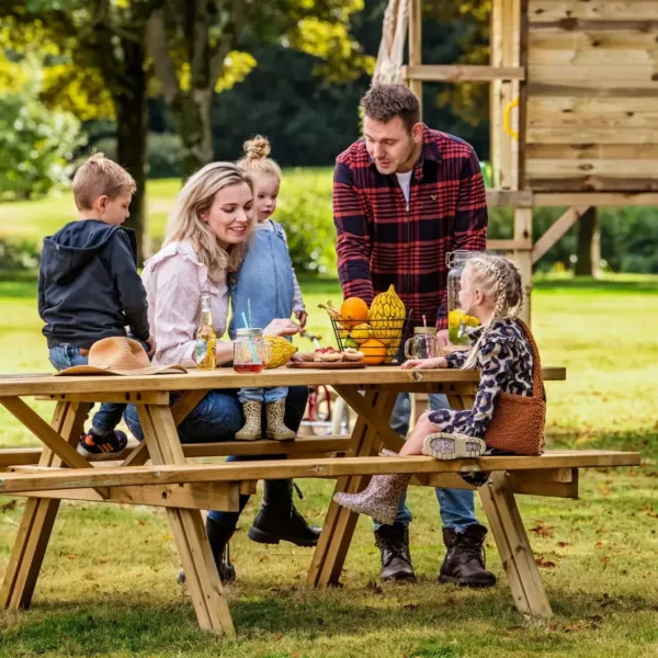Picknicktafel Superieur 300 cm vuren gedroogd, groen geïmpregneerd 3