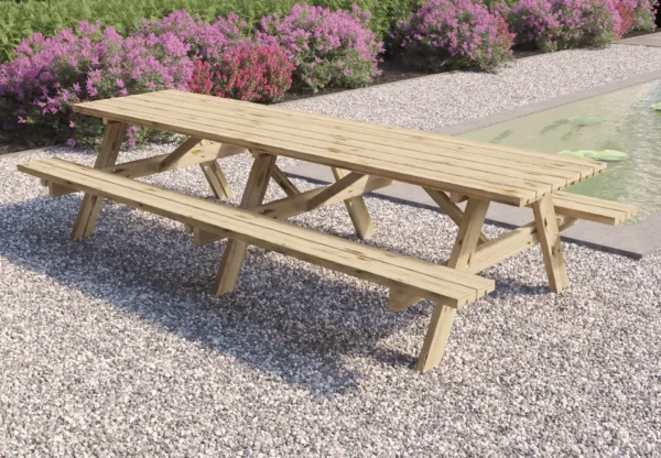 Picknicktafel Superieur 300 cm vuren gedroogd, groen geïmpregneerd 4