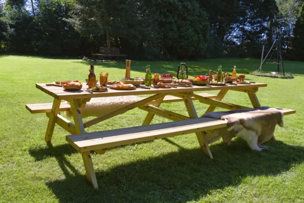 Picknicktafel Superieur 300 cm vuren gedroogd, groen geïmpregneerd 1