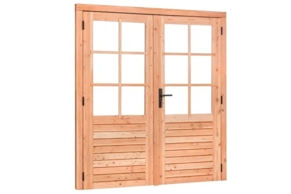 Red Class Wood dubbele glas deur, 6-ruits Dubbele glasdeur B1850 x H2050 mm buitenmaat 4