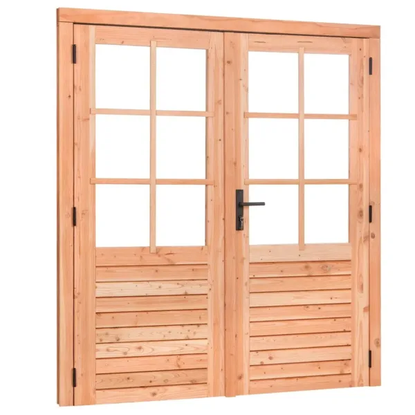 Red Class Wood dubbele glas deur, 6-ruits Dubbele glasdeur B1850 x H2050 mm buitenmaat 4