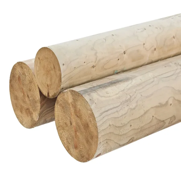 Rondgefreesde paal grenen groen geïmpregneerd, niet gekruind ø14 x 400 cm  1