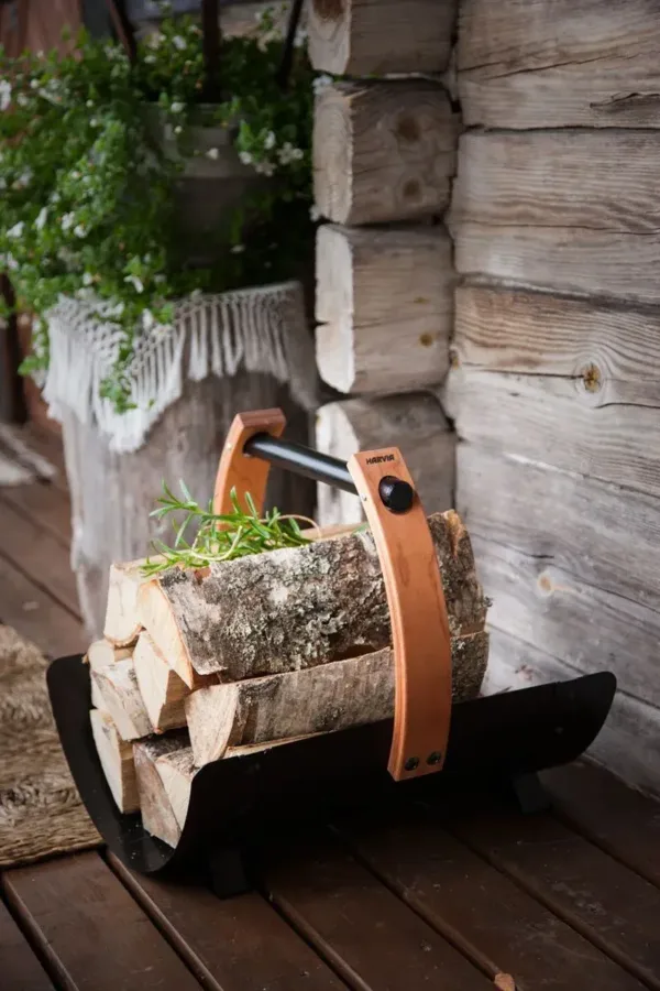 Sauna accessoire Harvia Legend brandhoutmand 2
