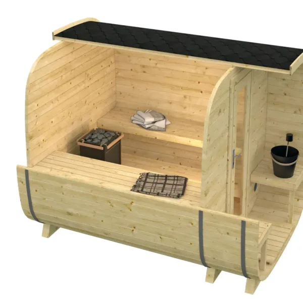 Sauna cube Rovaniemi 280 cm | 42 mm | onbehandeld 2