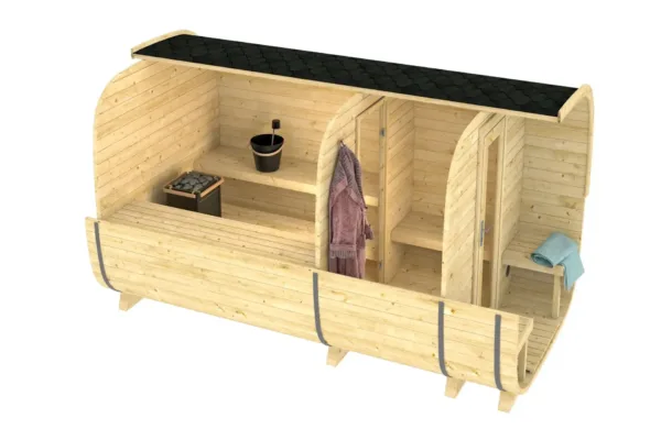 Sauna cube Rovaniemi 390 cm | 42 mm | onbehandeld 3