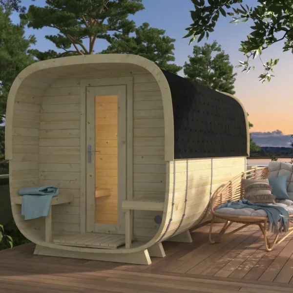 Sauna cube Rovaniemi 390 cm | 42 mm | onbehandeld 1