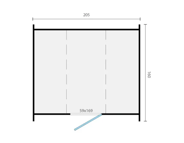Saunabarrel | Ø205 x 160 cm | 28/42 mm | onbehandeld vuren 2