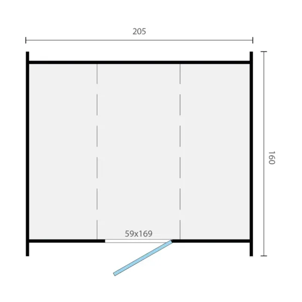 Saunabarrel | Ø205 x 160 cm | 28/42 mm | onbehandeld vuren 2