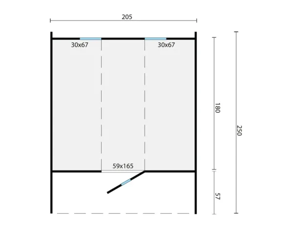 Saunabarrel | Ø205 x 250 cm | 28/42 mm | onbehandeld vuren 5