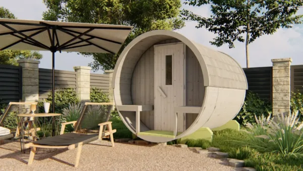 Saunabarrel | Ø205 x 250 cm | 28/42 mm | Thermowood 3