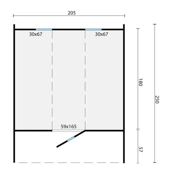 Saunabarrel | Ø205 x 250 cm | 28/42 mm | Thermowood 6