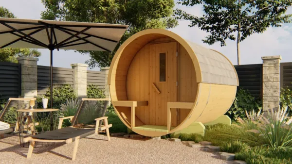 Saunabarrel | Ø205 x 250 cm | 28/42 mm | Thermowood 1