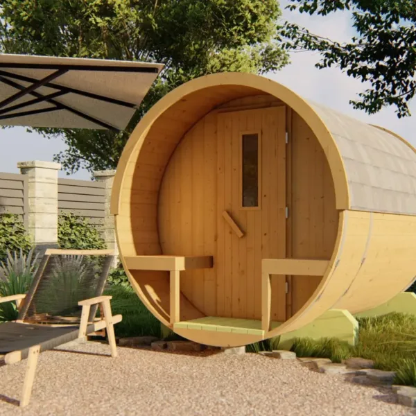 Saunabarrel | Ø205 x 250 cm | 28/42 mm | Thermowood 1