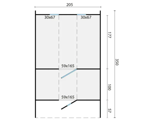 Saunabarrel | Ø205 x 350 cm | 28/42 mm | Thermowood 3