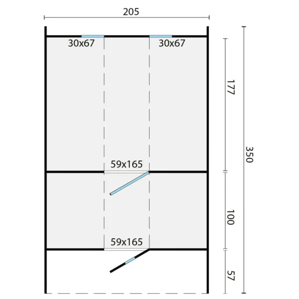 Saunabarrel | Ø205 x 350 cm | 28/42 mm | Thermowood 3