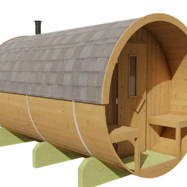 Saunabarrel | Ø205 x 350 cm | 28/42 mm | Thermowood 5