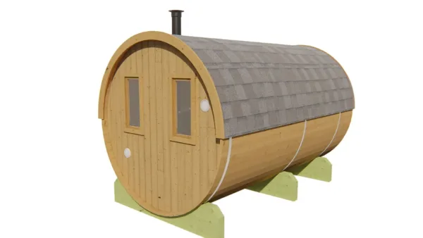 Saunabarrel | Ø205 x 350 cm | 28/42 mm | Thermowood 6