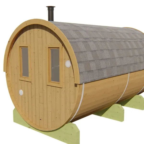 Saunabarrel | Ø205 x 350 cm | 28/42 mm | Thermowood 6