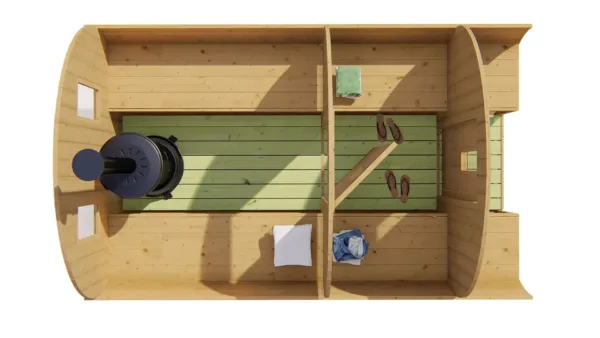 Saunabarrel | Ø205 x 350 cm | 28/42 mm | Thermowood 7